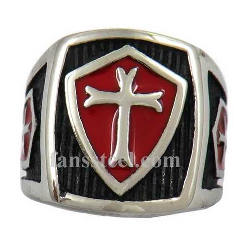 FSR10W36R Shield Knights Templar Cross ring - Click Image to Close
